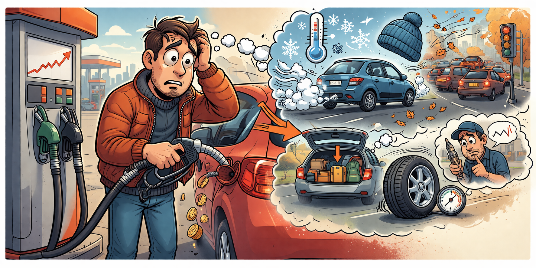 Kāpēc tavs auto pēkšņi sāk patērēt vairāk degvielas?