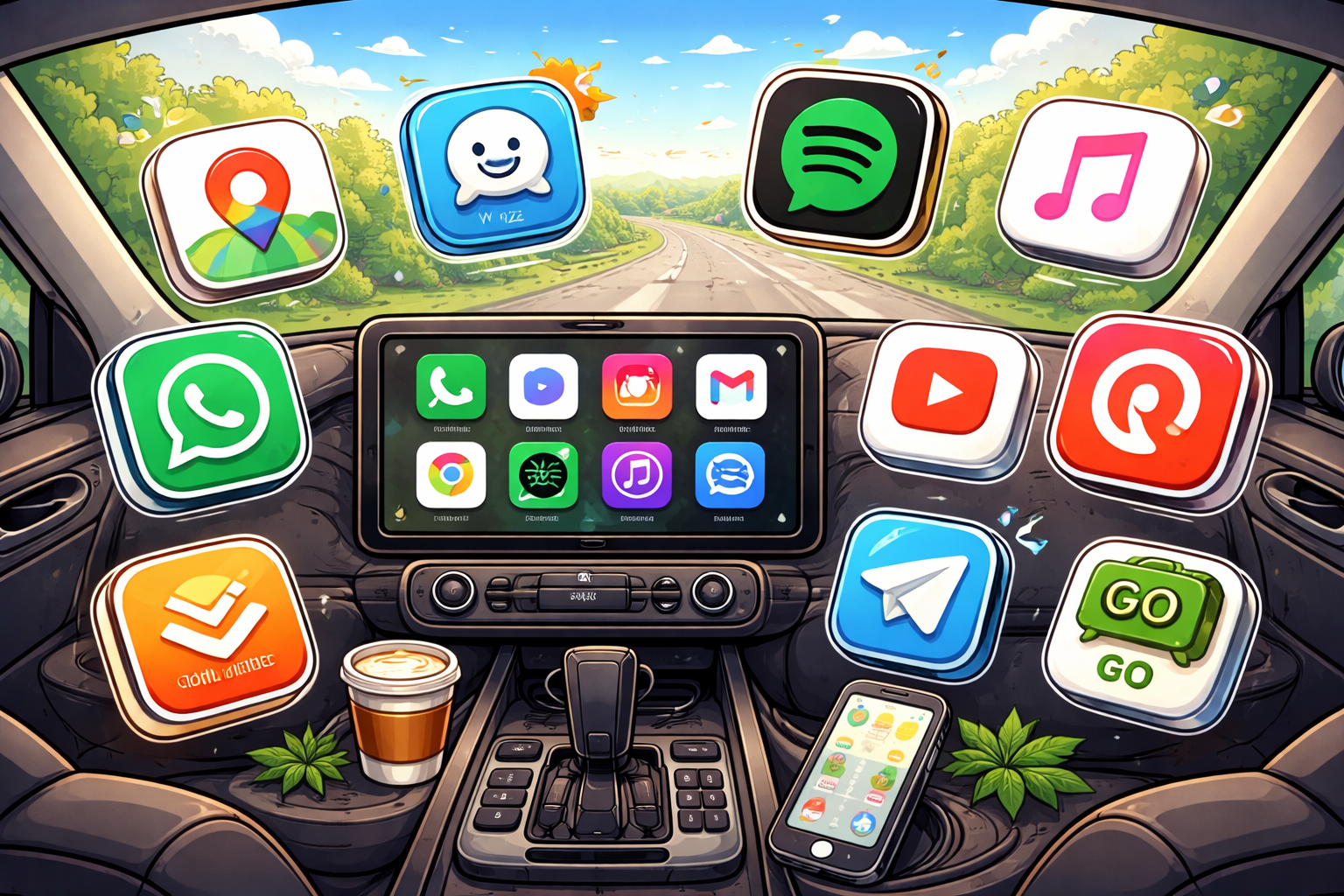 10 labākās Apple CarPlay un Android Auto aplikācijas autovadītājiem 2026