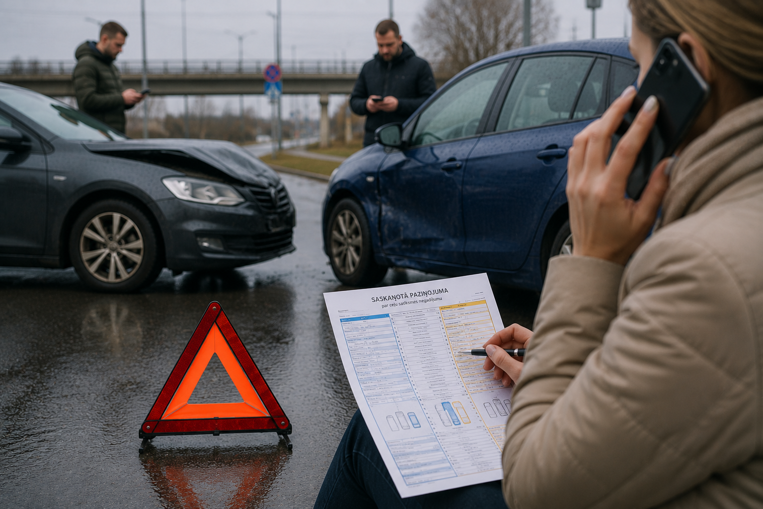 Avārija bez panikas: kad pildīt saskaņoto, kad zvanīt 112 un kā nezaudēt OCTA atlīdzību