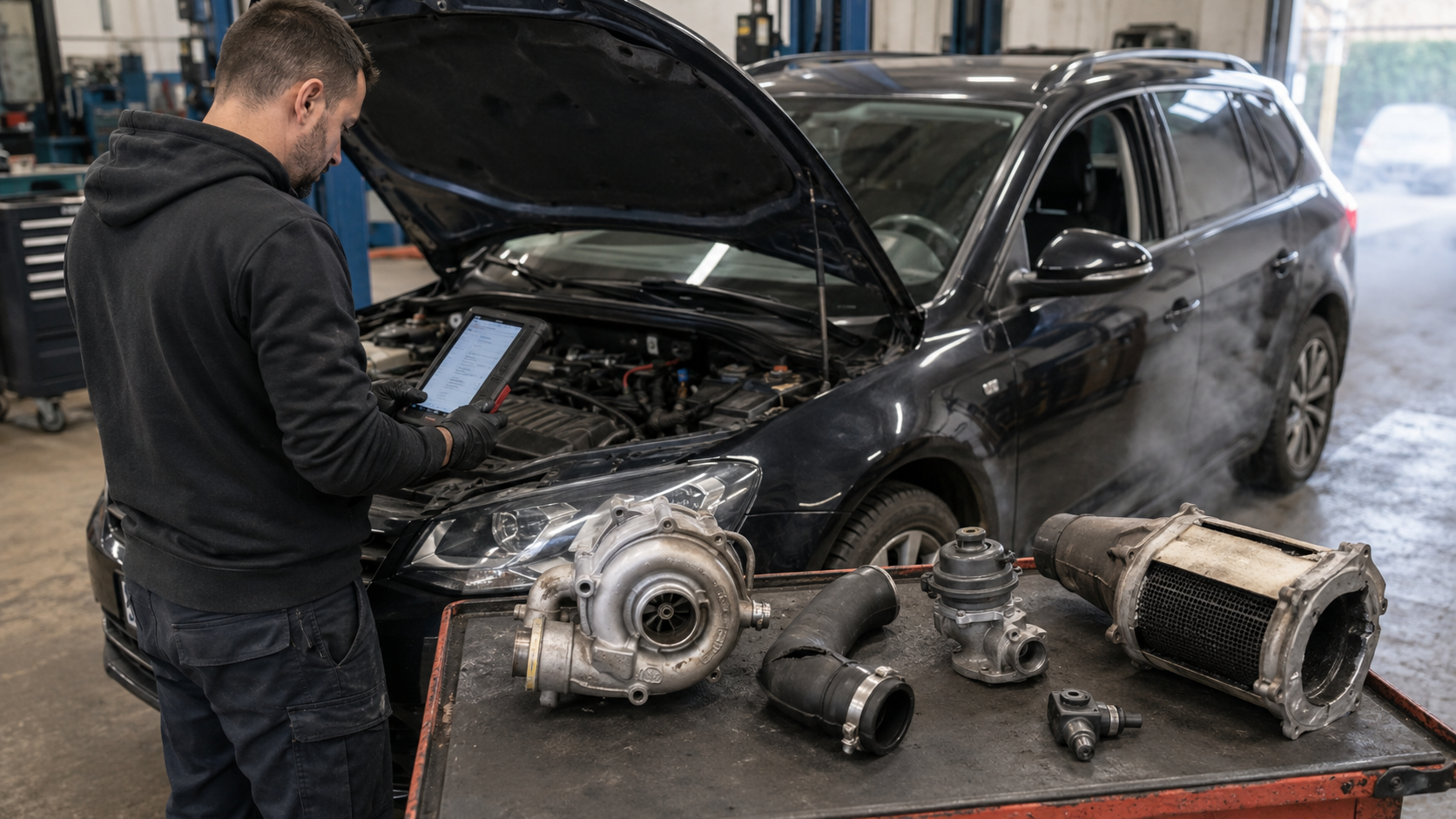 Auto nevelk, svilpj vai dūmo: kā atšķirt turbokompresora bojājumu no spiediena noplūdes, EGR, DPF un sensoru problēmām?